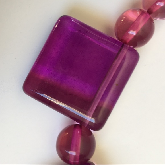 Vintage Pretty Purple Statement Necklace - Picture 3 of 8